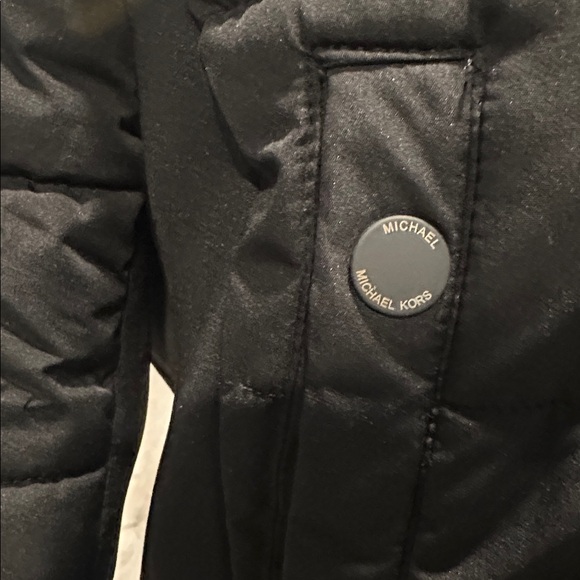 Michael kors Women's Black Puffer Jacket with Faux Fur Hood - Picture 2 of 7